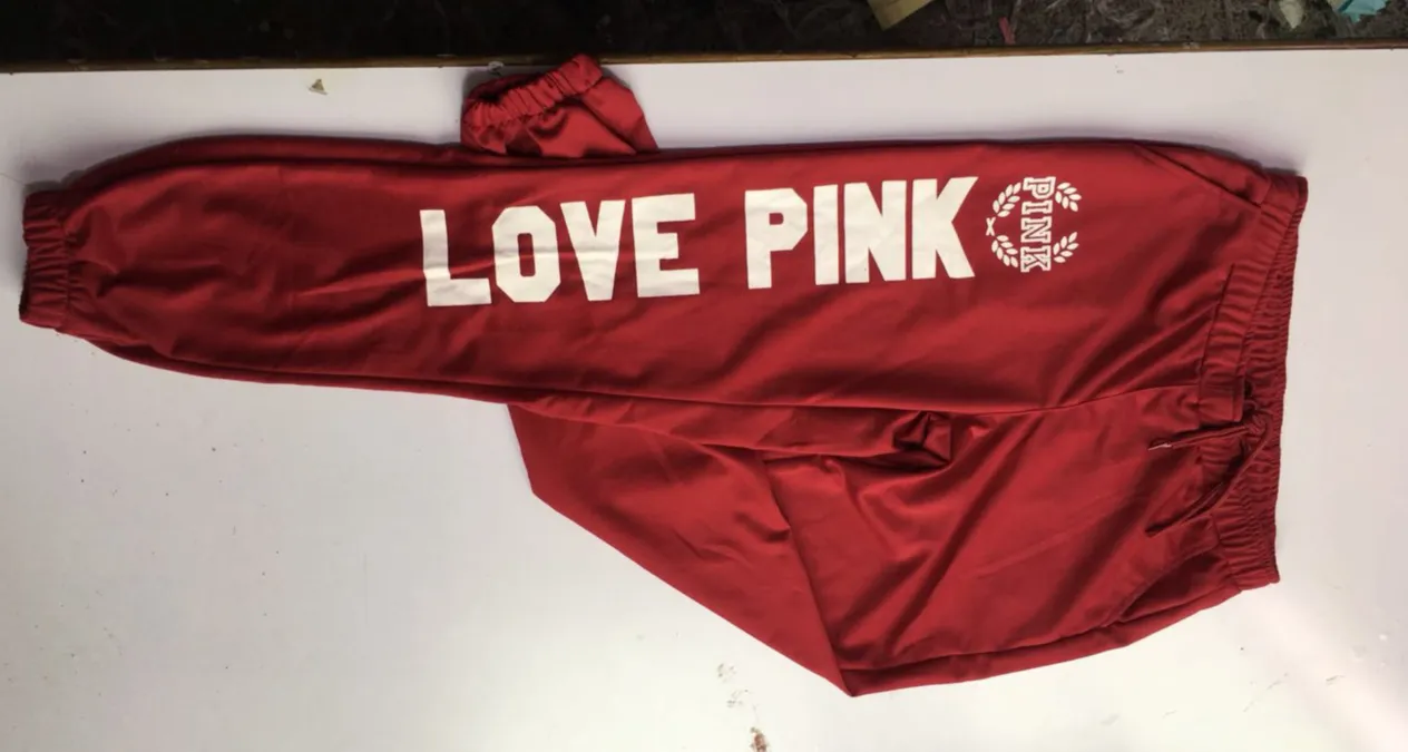 Women Long Sports Pants Loose Letter Pattern High Waist Pull-Up Pants