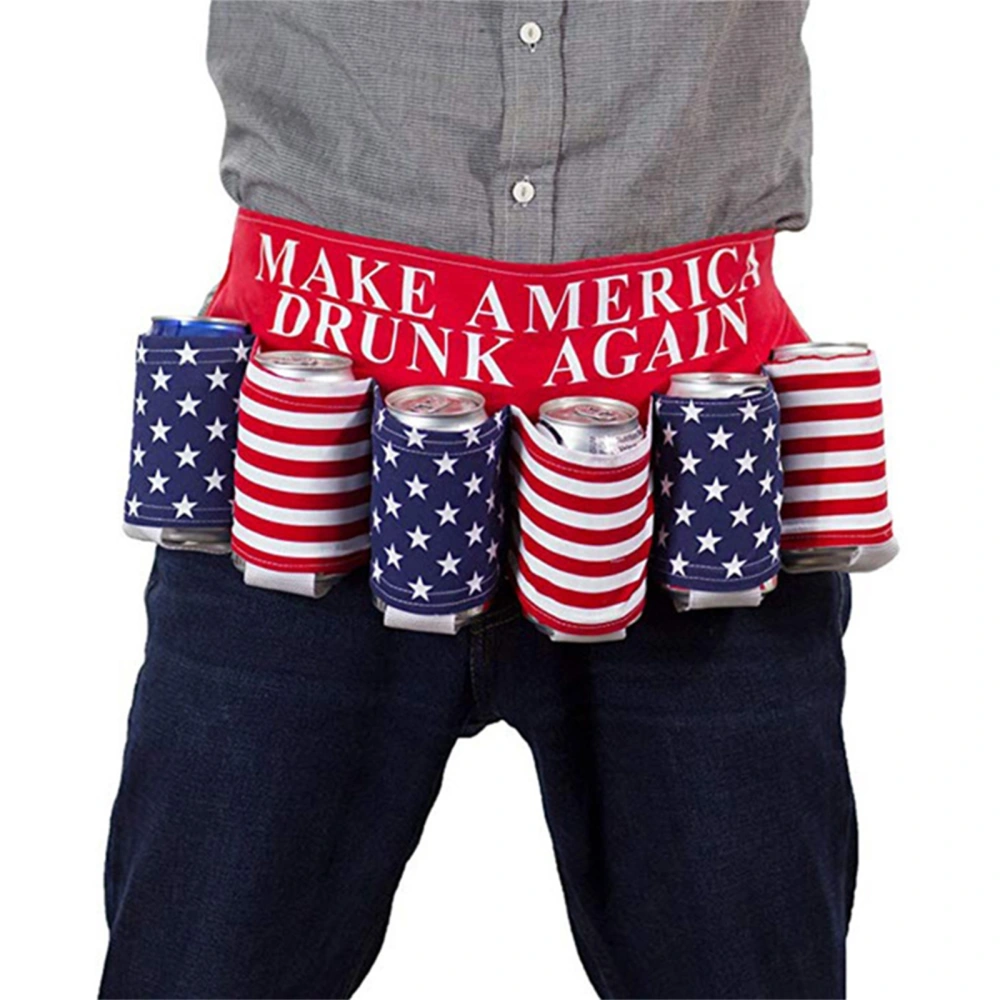 Novelty Beverage Holder Beer Belt Independence Day Themed Holder