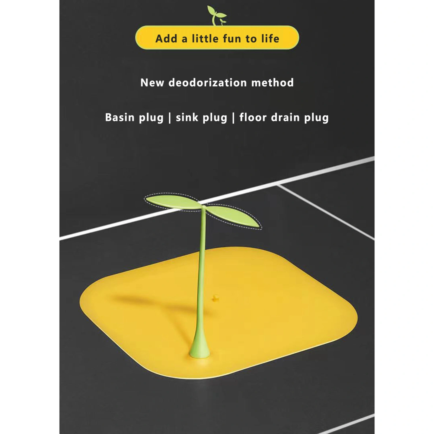 Drain Stoppers Non-slip Little Bean Sprouts/ Tree Floor Drain Cover 