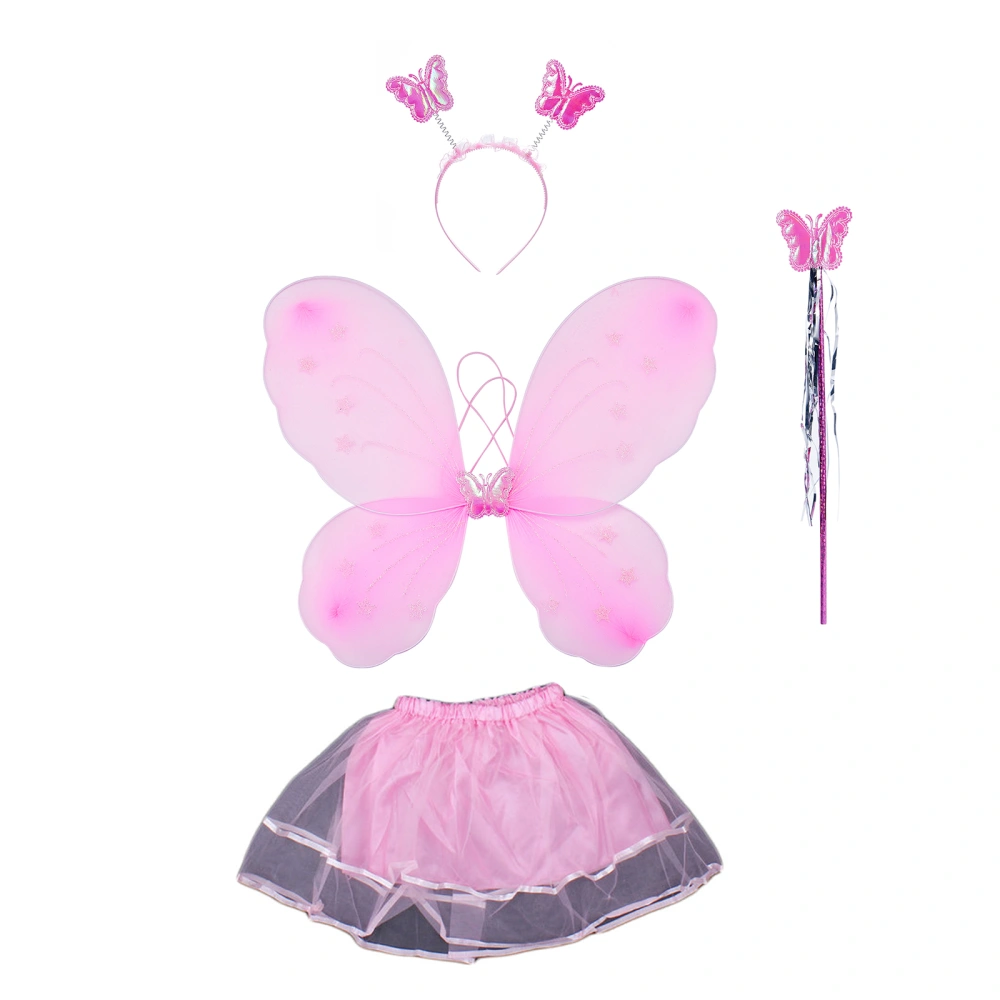 Girl Halloween Cosplay Skirt + Butterfly Wings + Magic Wand + Headband