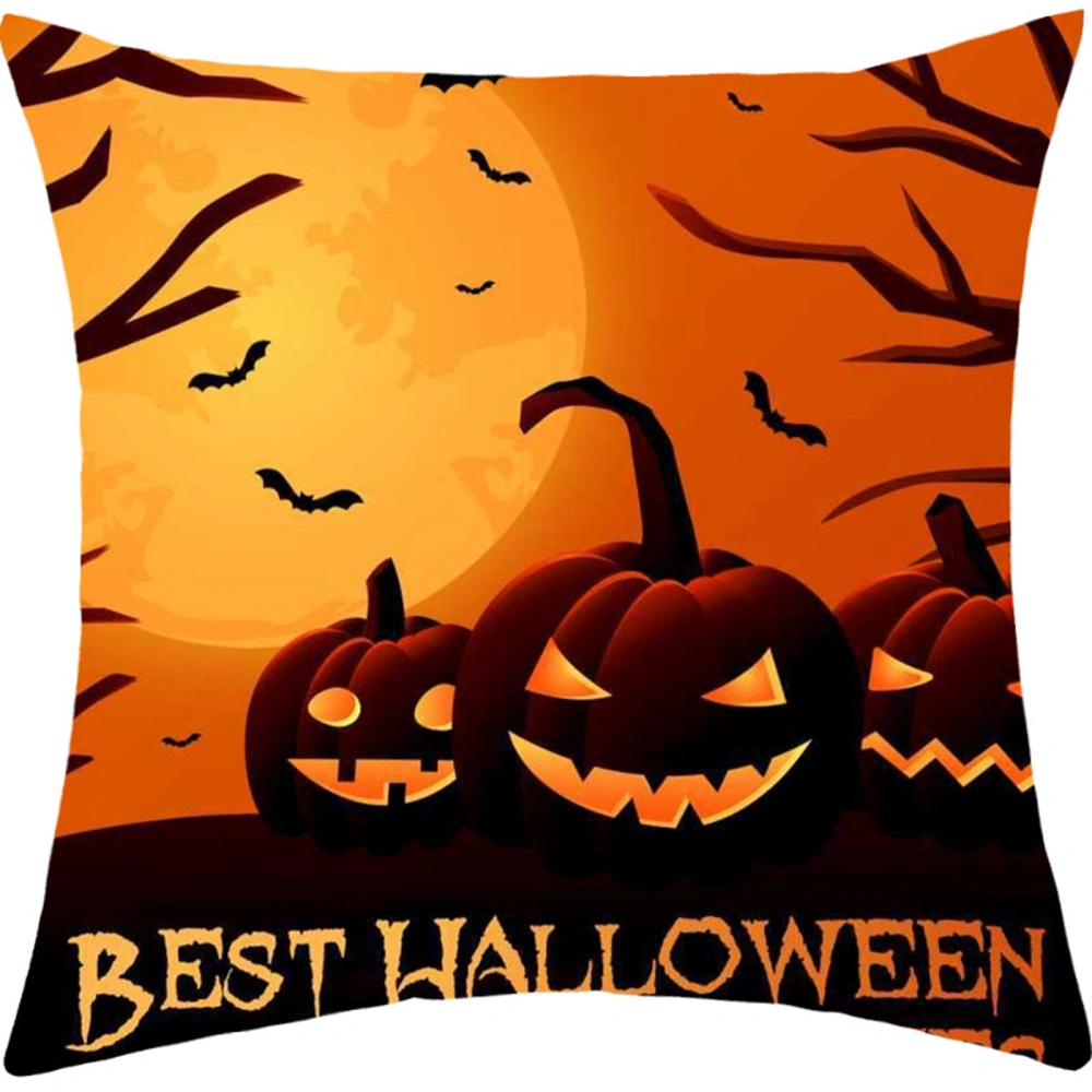 Halloween Pillow Cover Pumpkin/Cat/Ghost/Castle Print Sofa Pillowcase 