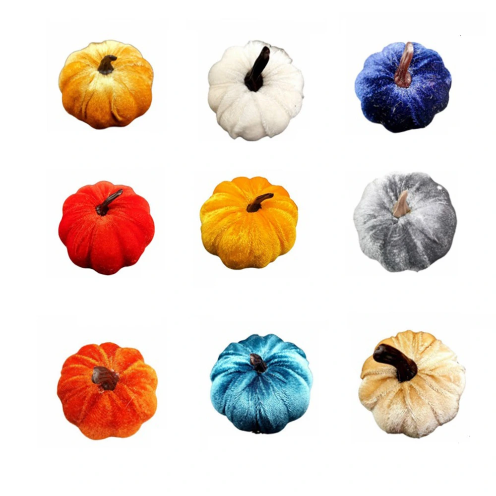 Artificial Velvet Pumpkins Autumn Harvest Pumpkins for Halloween