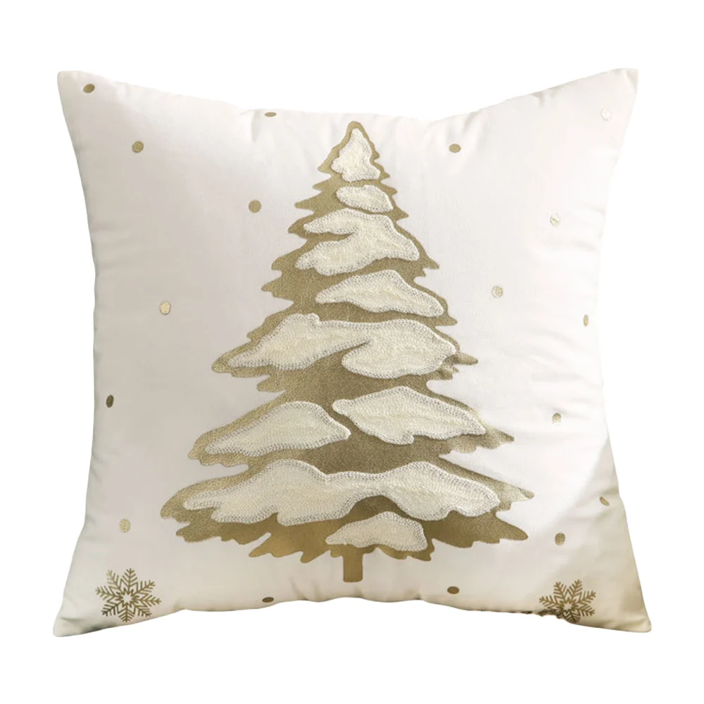 Christmas Pillow Covers, Cute Reindeer Tree Snowflake Cushion Covers