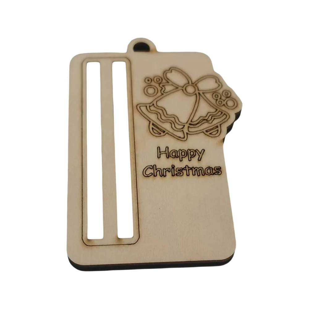 Christmas Money Holder Hanging Pendants Wooden Wallet Gift Ornaments