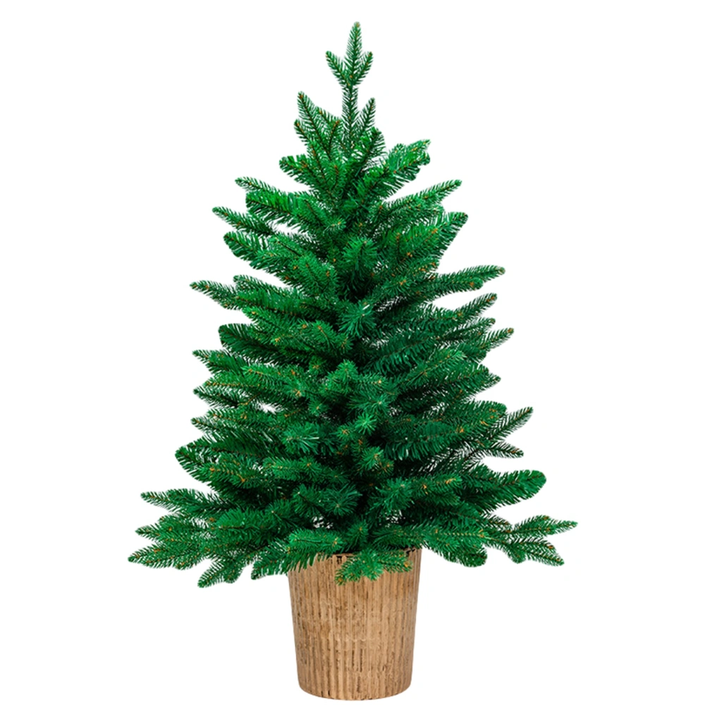 Mini LED Desktop Christmas Trees, Artificial Trees with Base Decor