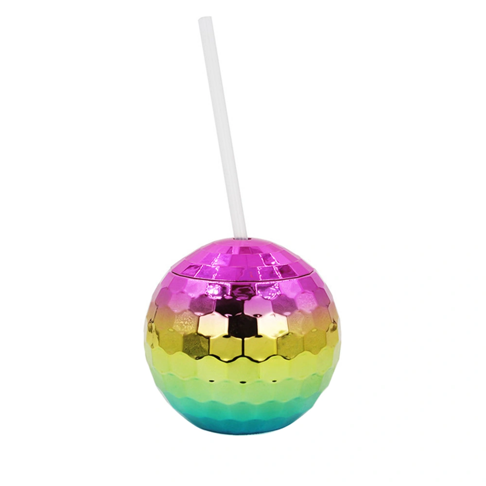 Disco Party Decorations Ball Cups Gradient Tumbler with Lid and Straw