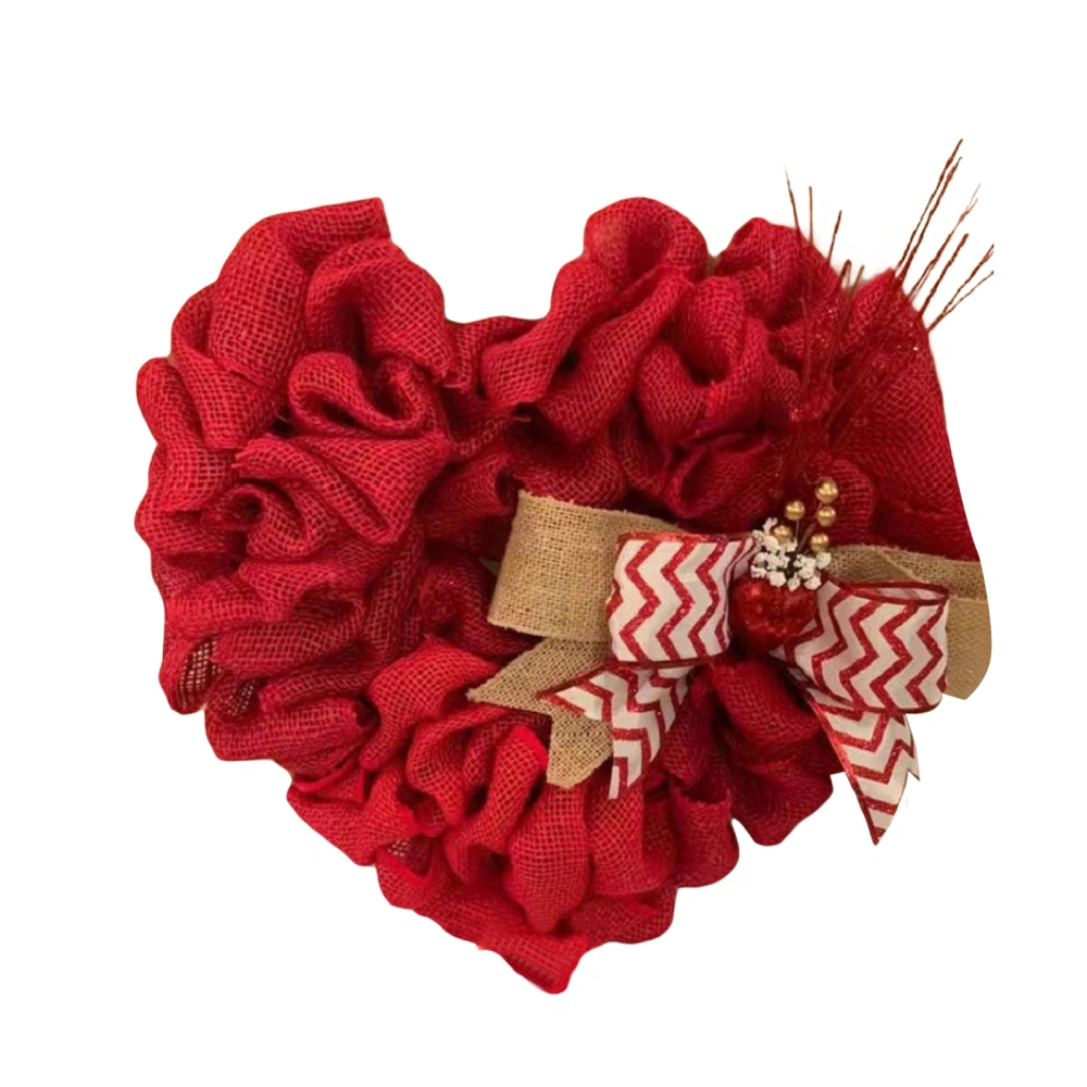 Valentine's Day Hanging Wreath Bow Prop Yard Pendent Decoration 