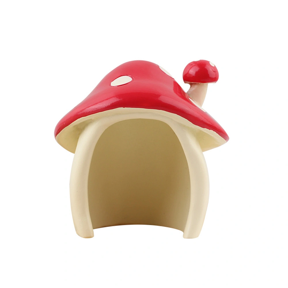 Mushroom House Statue Sculptures Resin Desk Ornaments for Home 