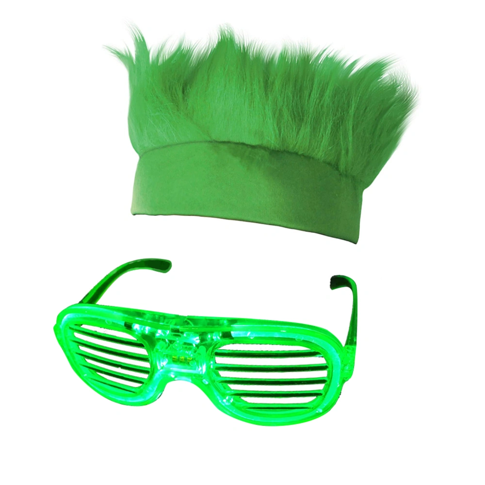 Irish Party Accessory Costume Green Headgear & Eyeglass Sets