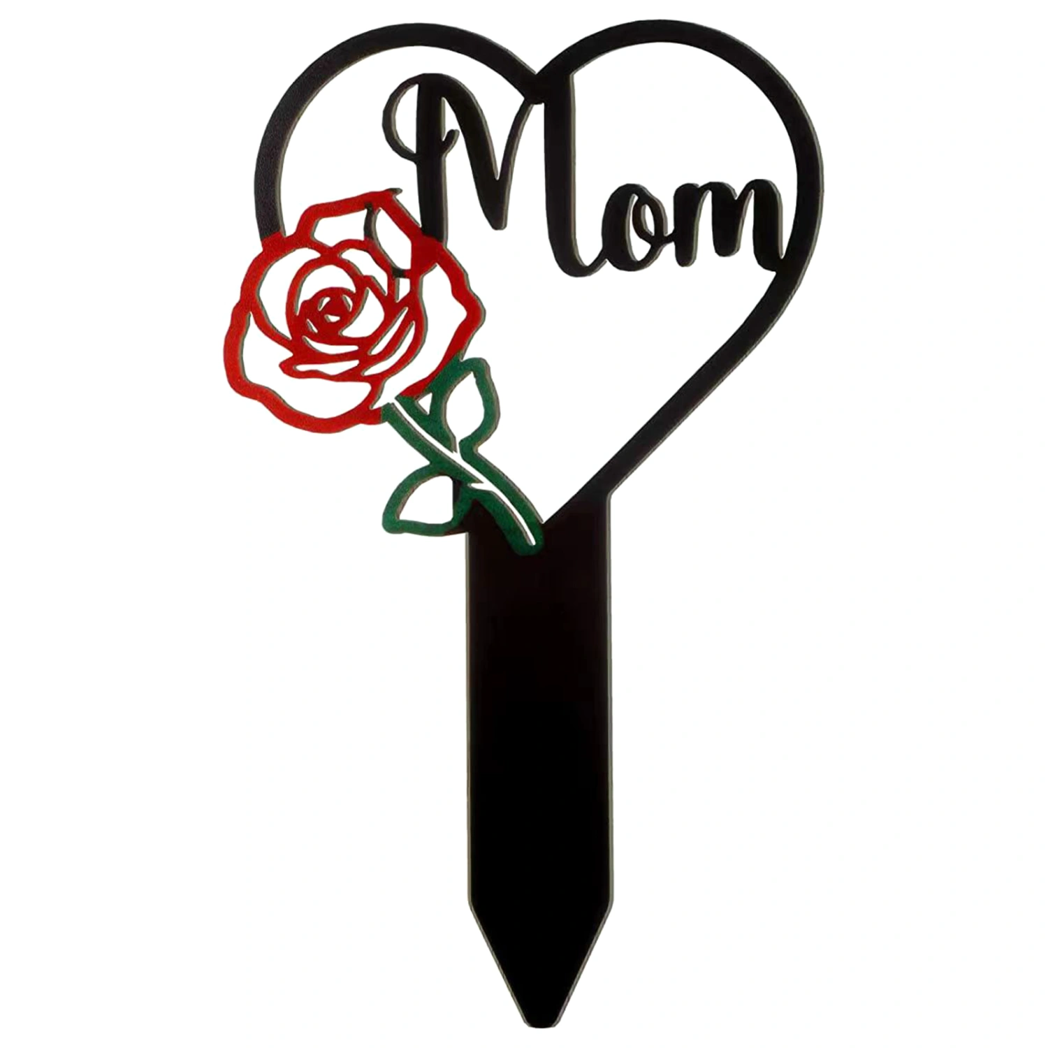 Mom Memorial Grave Markers Dad Heart Memorial Plaque Stake Plaque