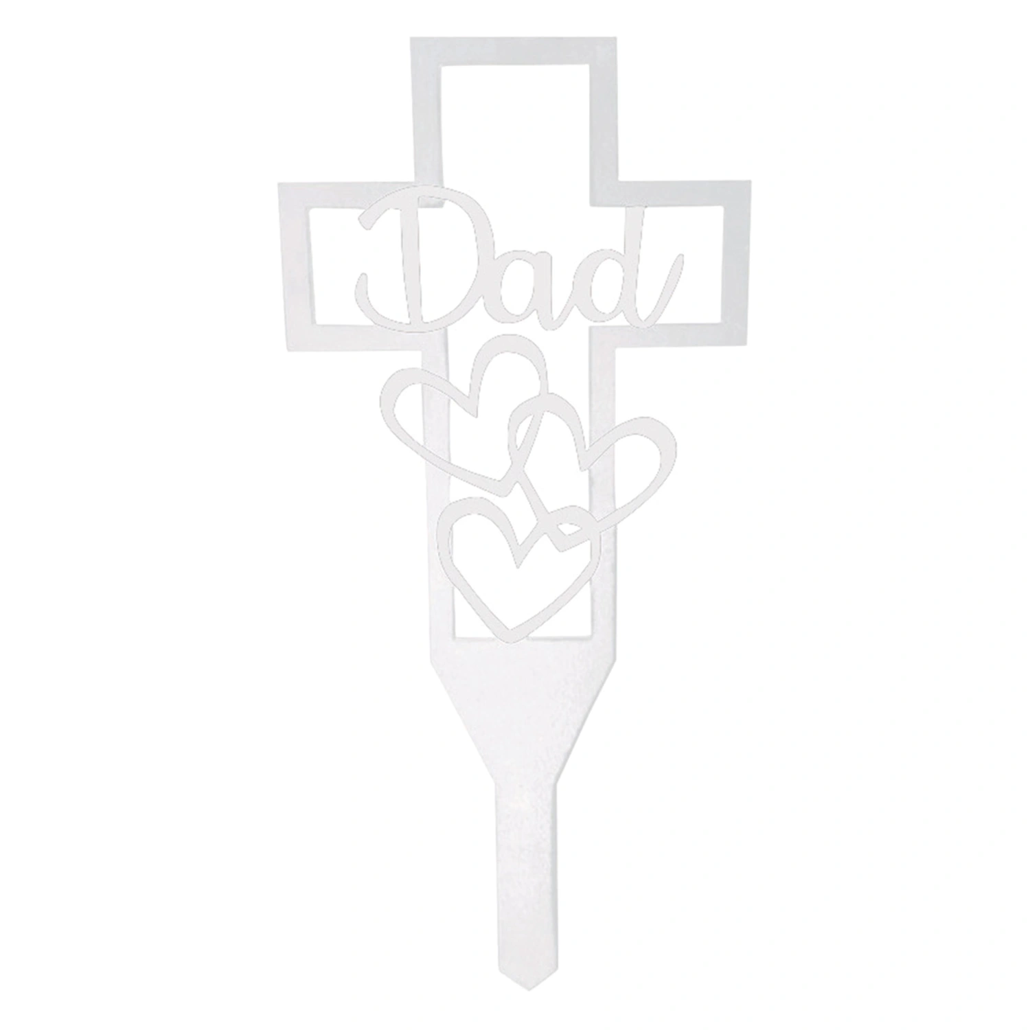 Mom Memorial Grave Markers Dad Heart Memorial Plaque Stake Plaque