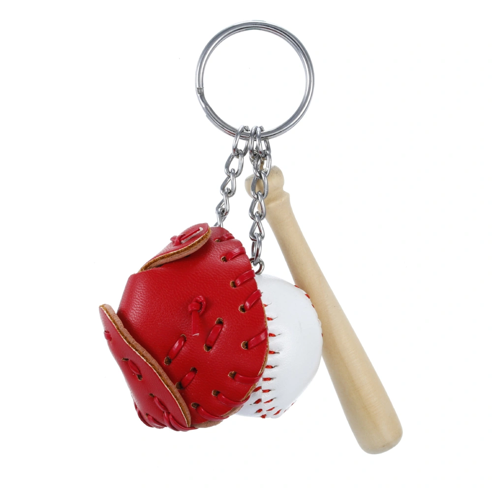 Mini Baseball Keychain, Baseball Bat Glove Keychain Party Supplies