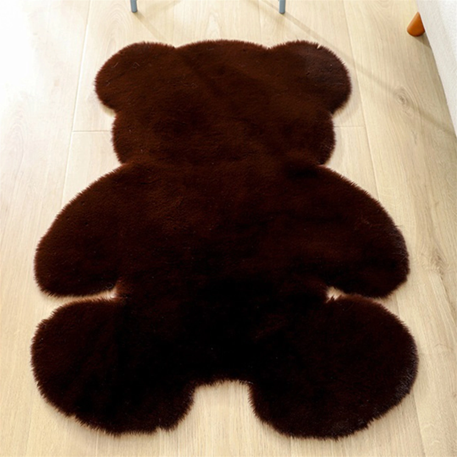 Cartoon Bear Plush Carpet Solid Color Blanket Living Room Decor