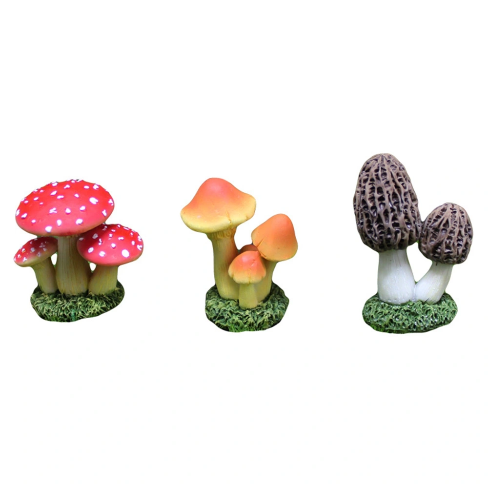 Mushroom Garden Decor Resin Statue Mushroom Figurine for Yard