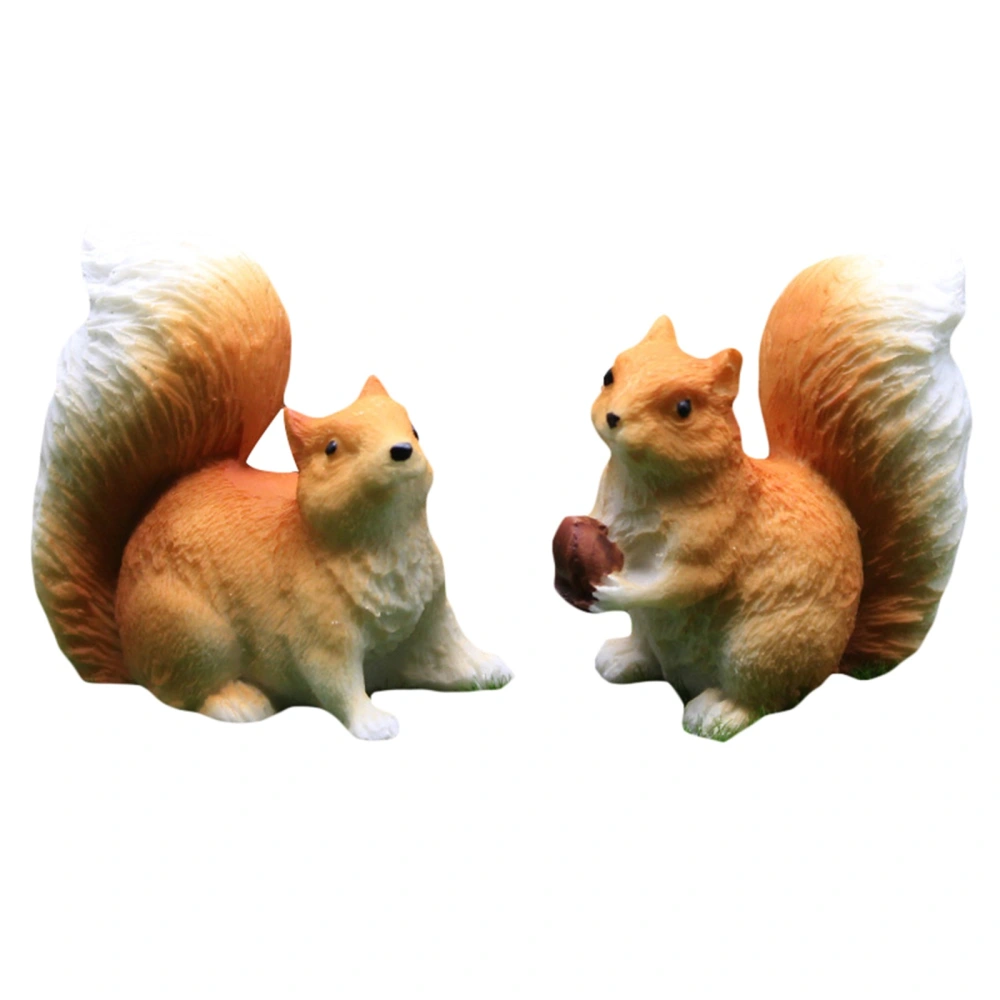 Resin Squirrel Statue Landscape Decoration Garden Accessories