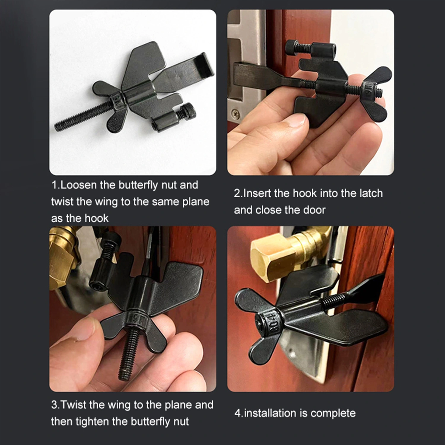 Portable Door Lock Heavy Duty Adjustable Hotel Door Lock Security