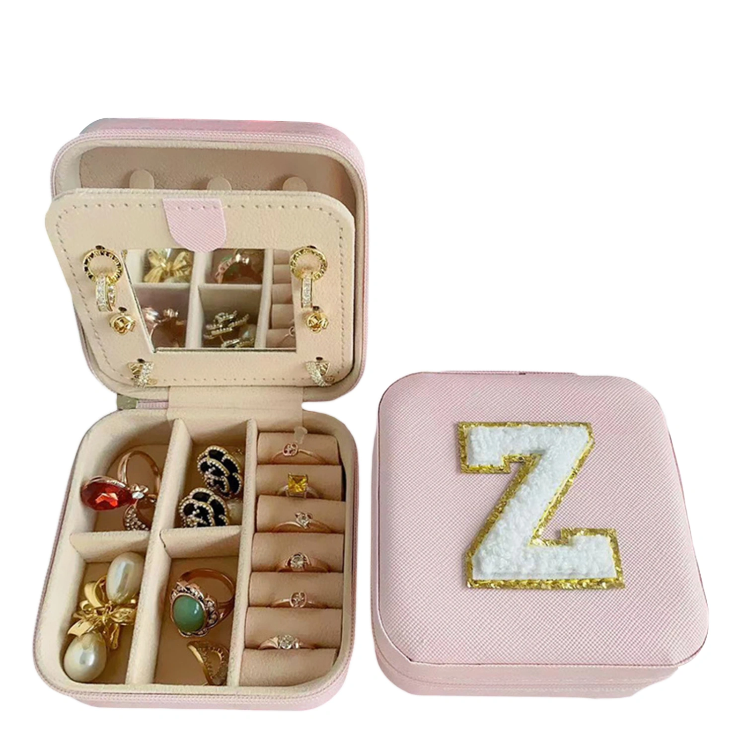Creative Letter Travel Jewelry Box, Portable Organizer Travel Case