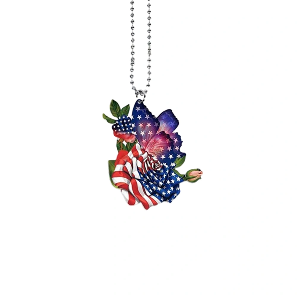 4th of July Patriotic Car Rear View Mirror Accessories Pendant Decor