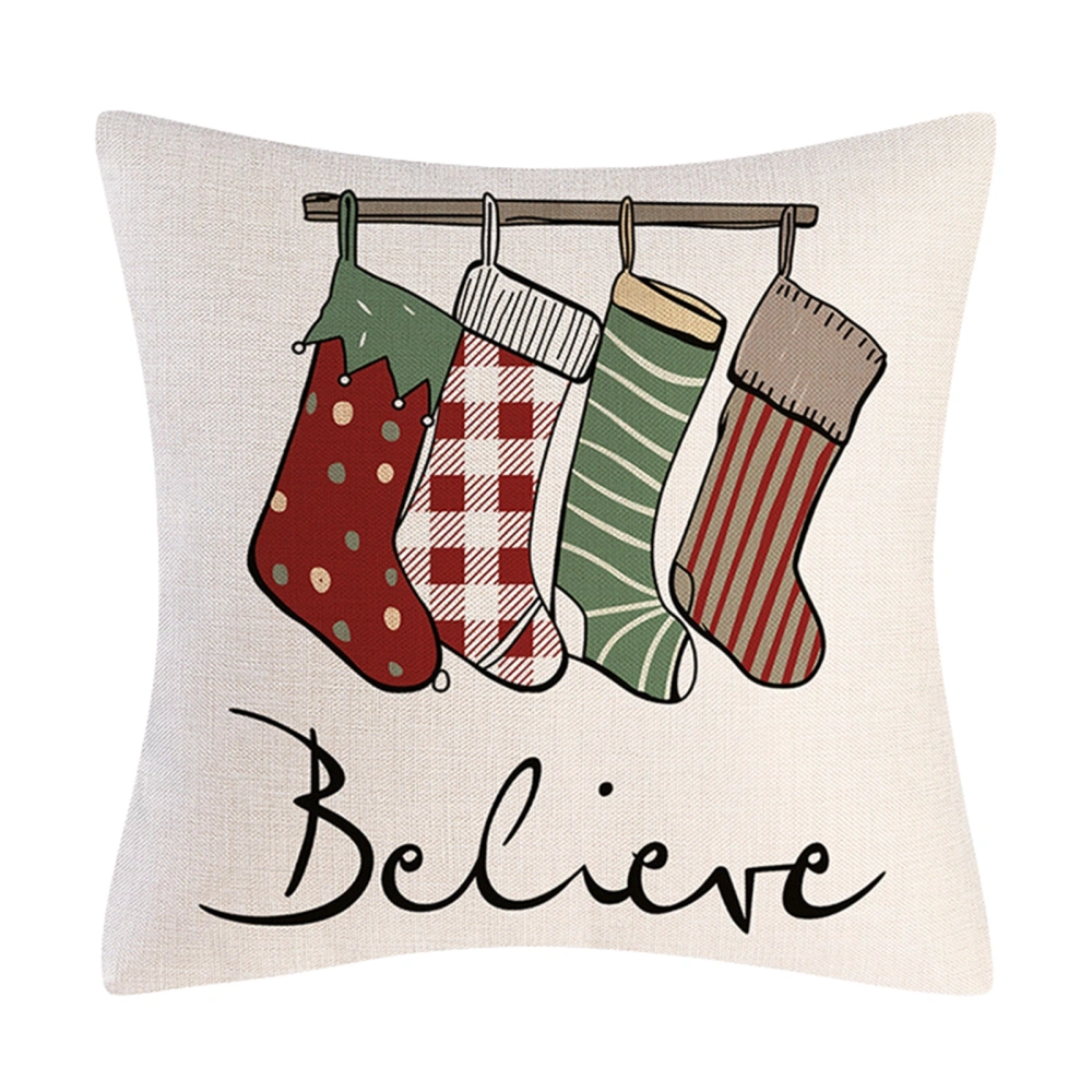 Christmas Throw Pillow Cover Couch Pillow Case Zipper Pillow Protector