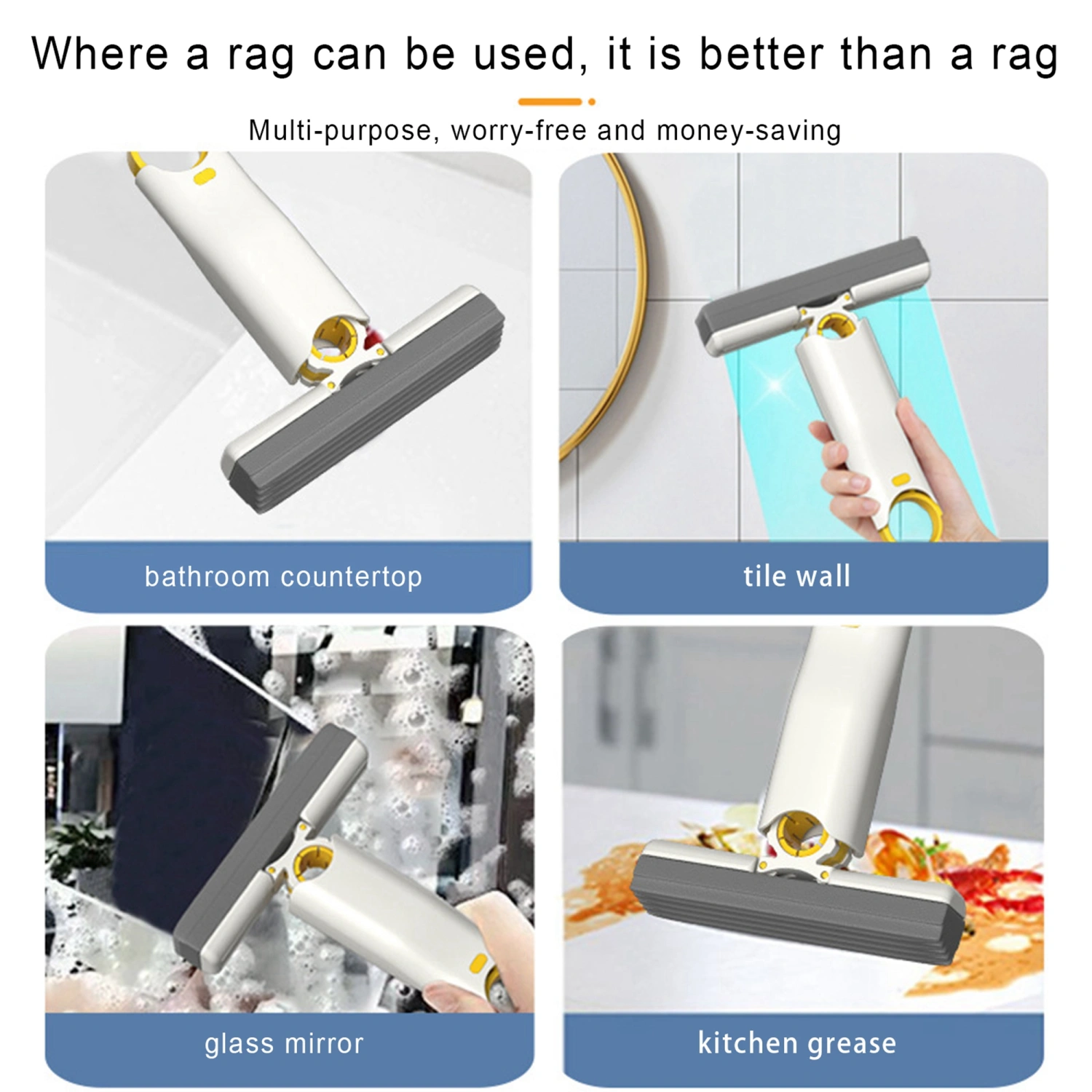 Portable Mini Mop, Mini Multifunctional Hands-Free Mop, Lazy Mini Mop