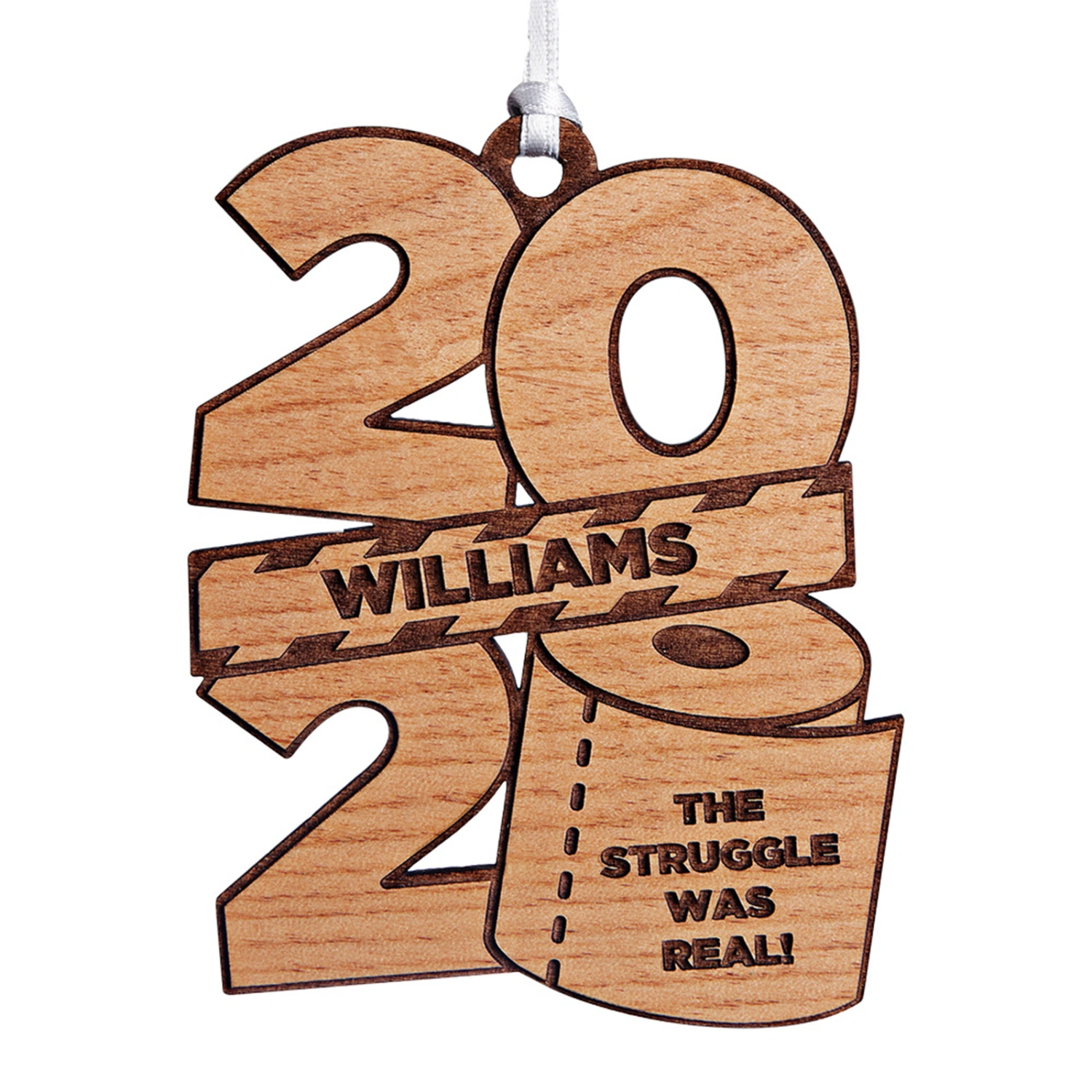 2020 Christmas Wooden Ornament Personalized Toilet Paper Decorations
