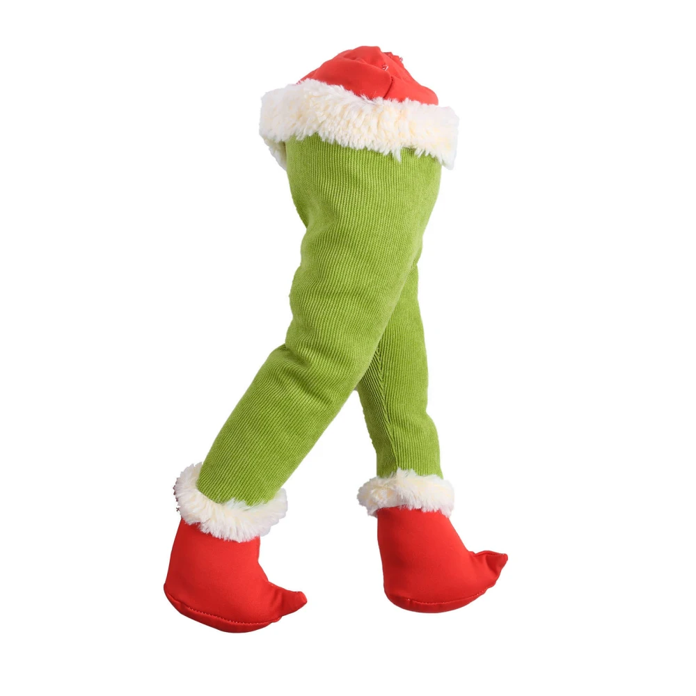 Christmas Tree Thief Garland Prosthetic Leg Jolly Santa Wreath