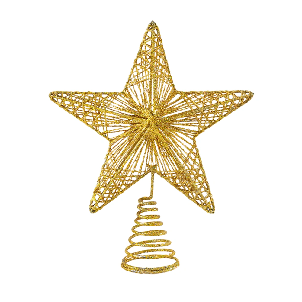 Christmas Tree Topper Glitter Hollow Out Star Tree Topper for Holiday Décor