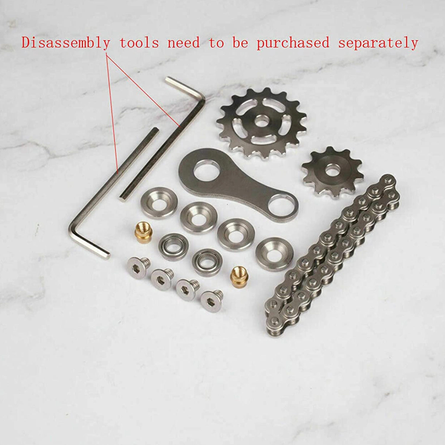 Stainless Steel EDC Sprockets Fingertip Top Gyro Toys, Stress Relief Toys