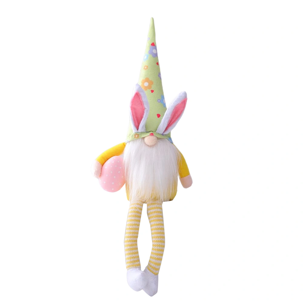 Creative Easter Bunny Decoration with Egg Cute Dwarf Doll Ornaments