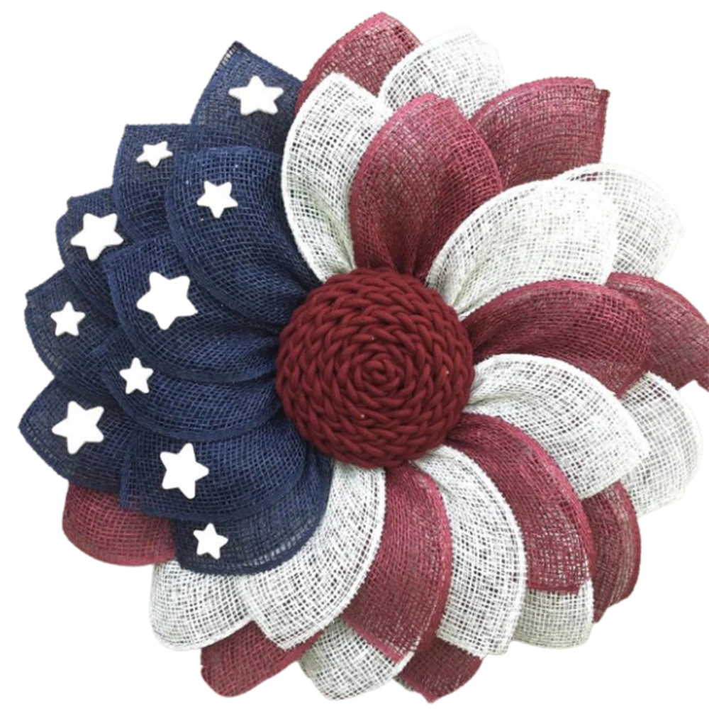 Fourth of July Wreath Memorial Day Patriotic Wreath for Door Decor