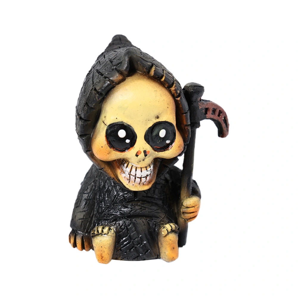 Halloween Resin Crafts, Baby Grim Reaper Statue Big Cute Eyes