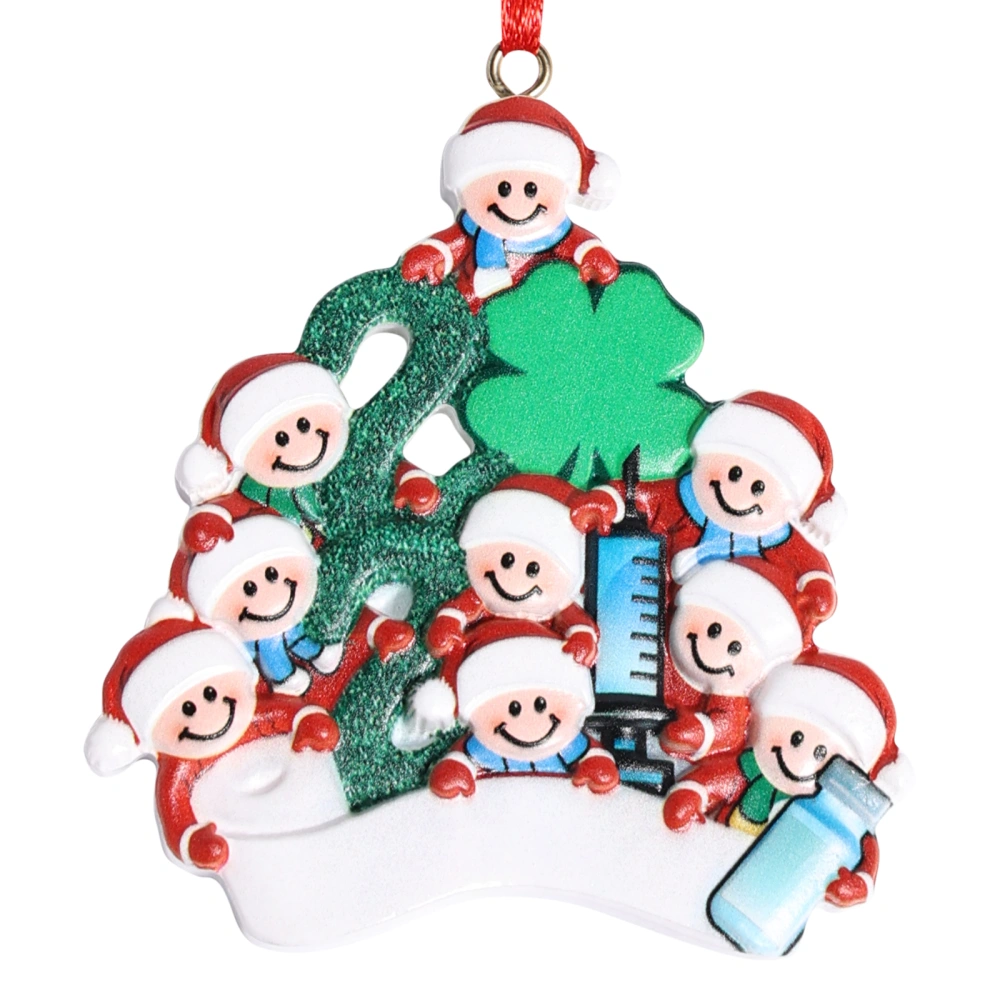 Christmas Snowman Pendant DIY Name Blessing Home Hanging Tool