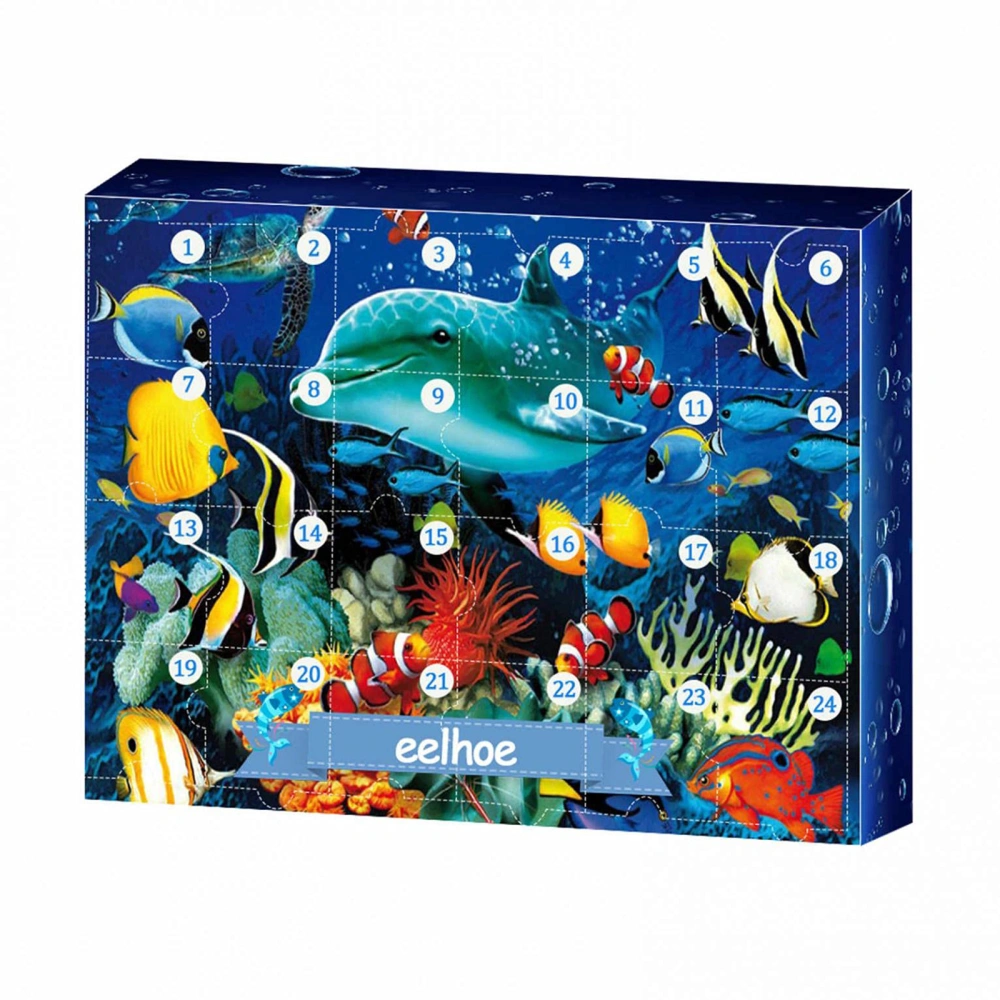 Christmas Advent Calendar, 24 Days Ocean Countdown Gift Box Toys