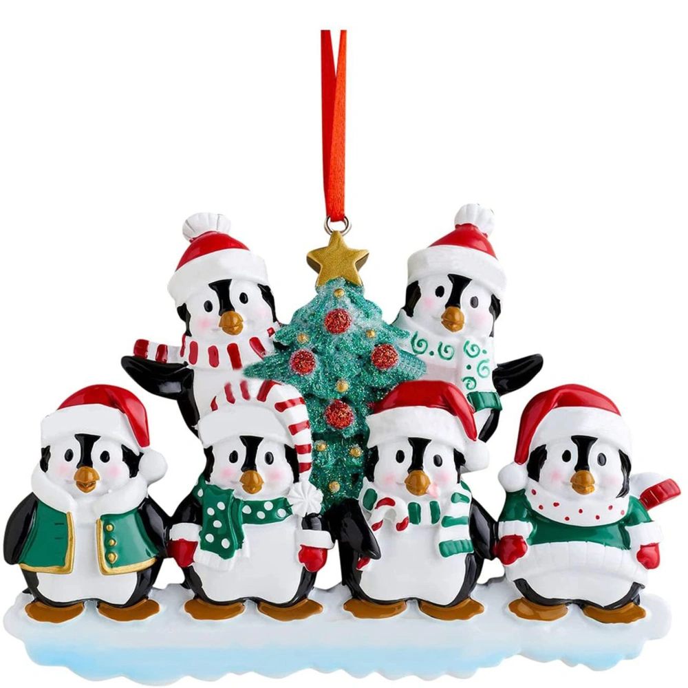 Christmas Tree Ornaments, Penguin Family Personalized Hanging Pendants