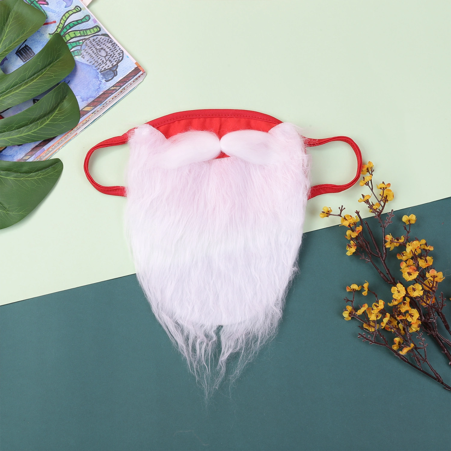 Christmas Santa Claus Beard Mask, Adjustable Holiday Face Coverings