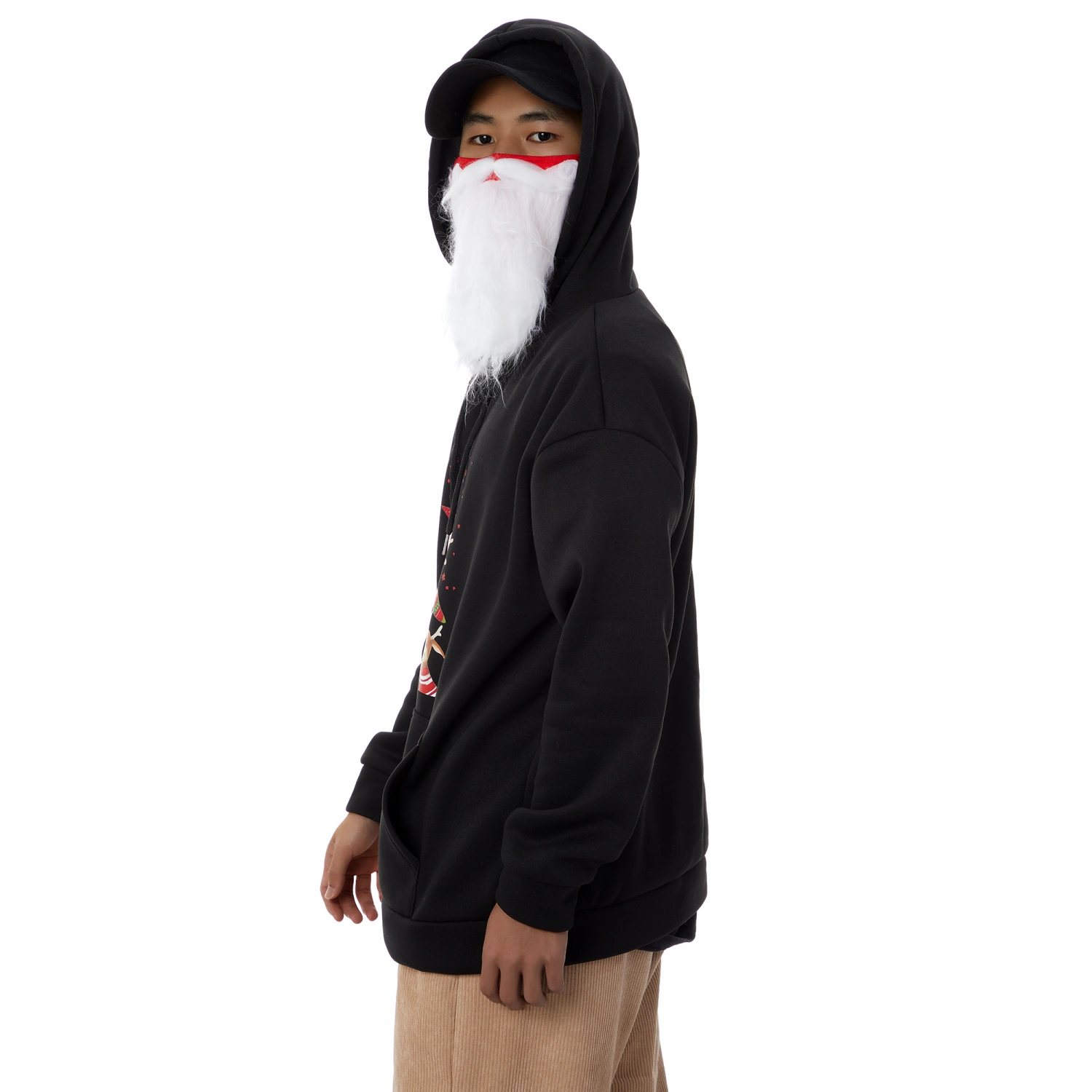 Christmas Santa Claus Beard Mask, Adjustable Holiday Face Coverings