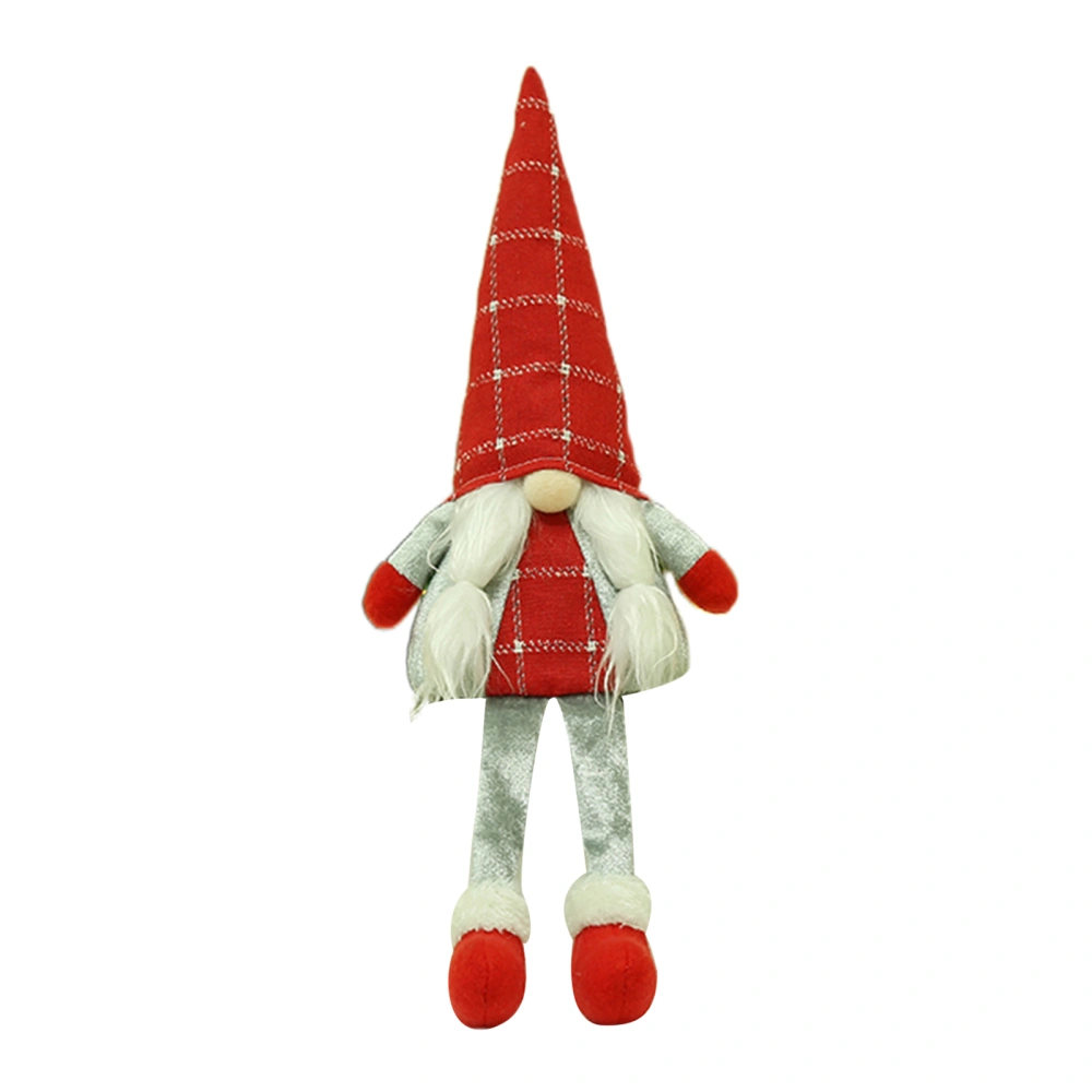 Christmas Gnome Ornament with LED Light, Scandinavian Nisse Elf Doll