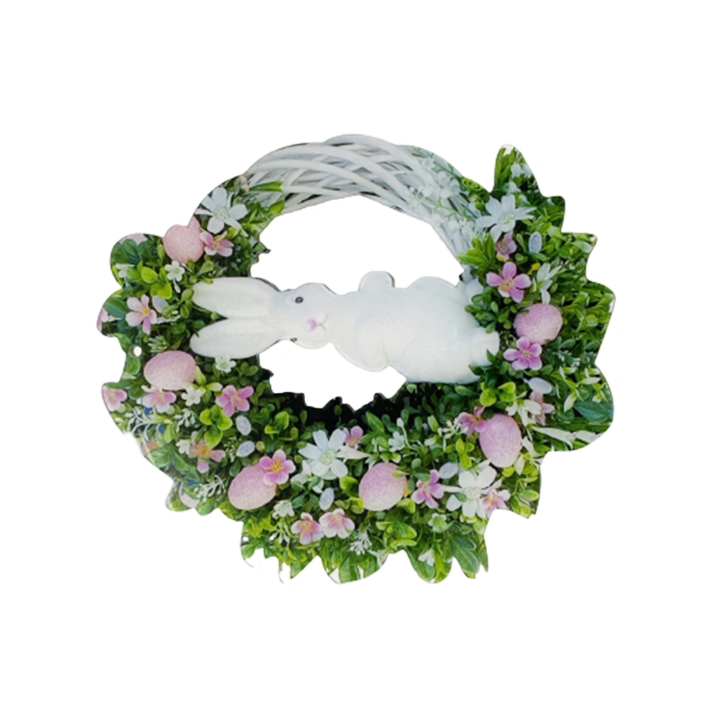 Reusable Easter Wreath Front Door Bunny Garland Hanging Decoration