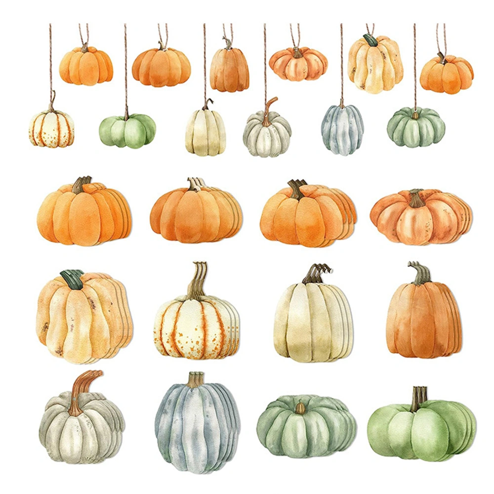 36Pcs Fall Wooden Hanging Ornaments Pumpkin Wood Hanging Signs