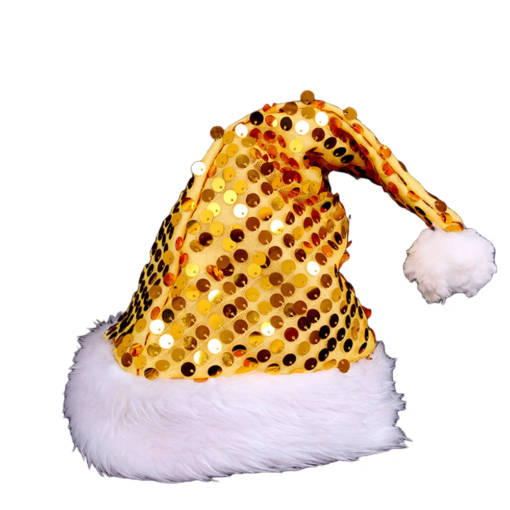 Sequins Santa Claus Hat for Adults Kids, Christmas Hat for Party