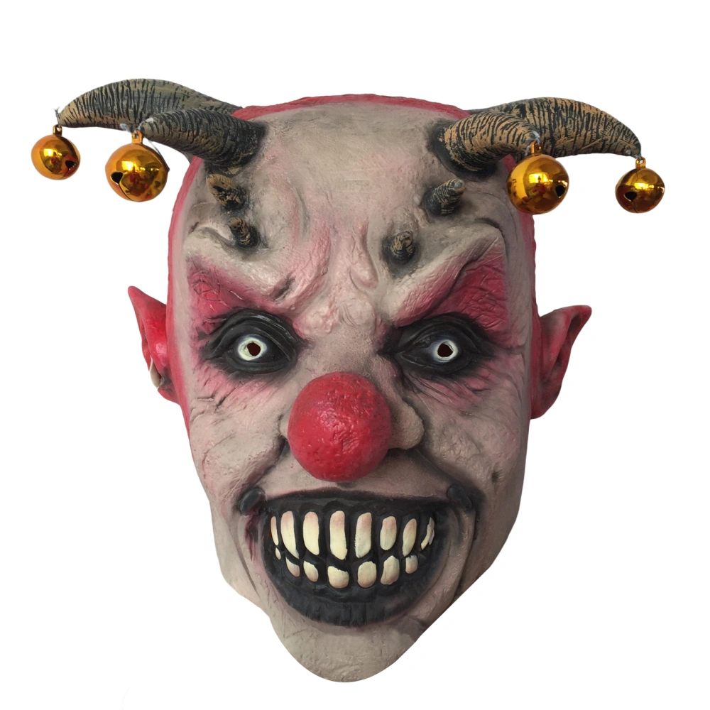 Horror Clowns Facewear Bells Clowns Terrifying Facewear Scary Headgear