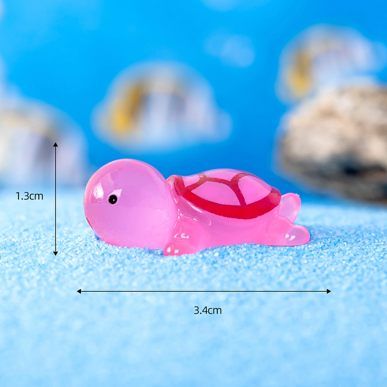 Resin Micro Landscape Ornament Luminous Small Turtle Ornament