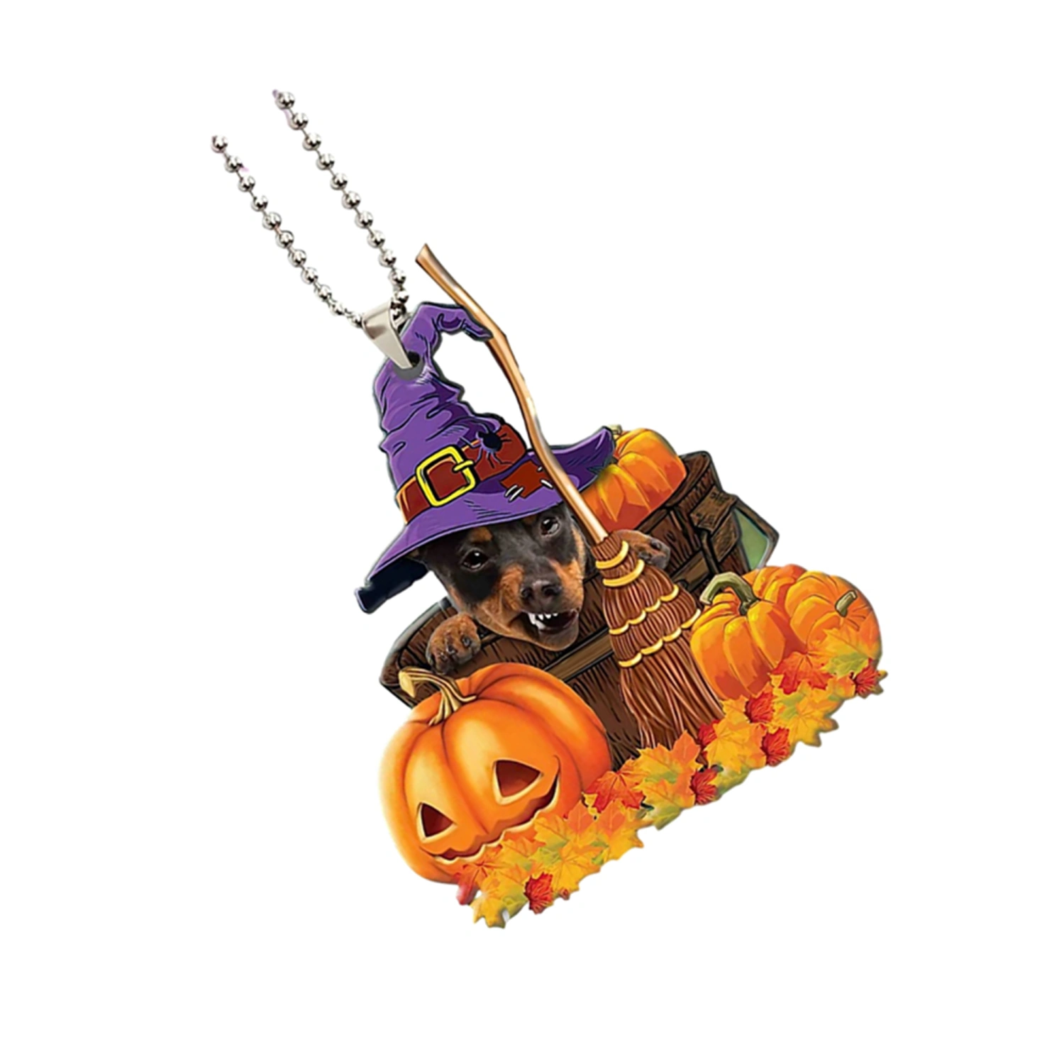 Halloween Car Rear View Mirror Accessories Cat Pumpkin Car Ornament