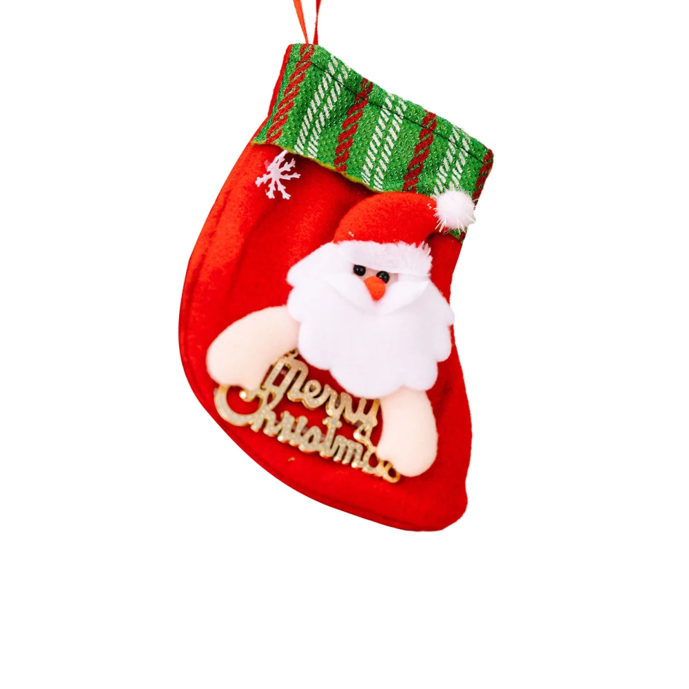 Christmas Stockings Gift Bag Cute Hanging Cloth Candy Bag Socks