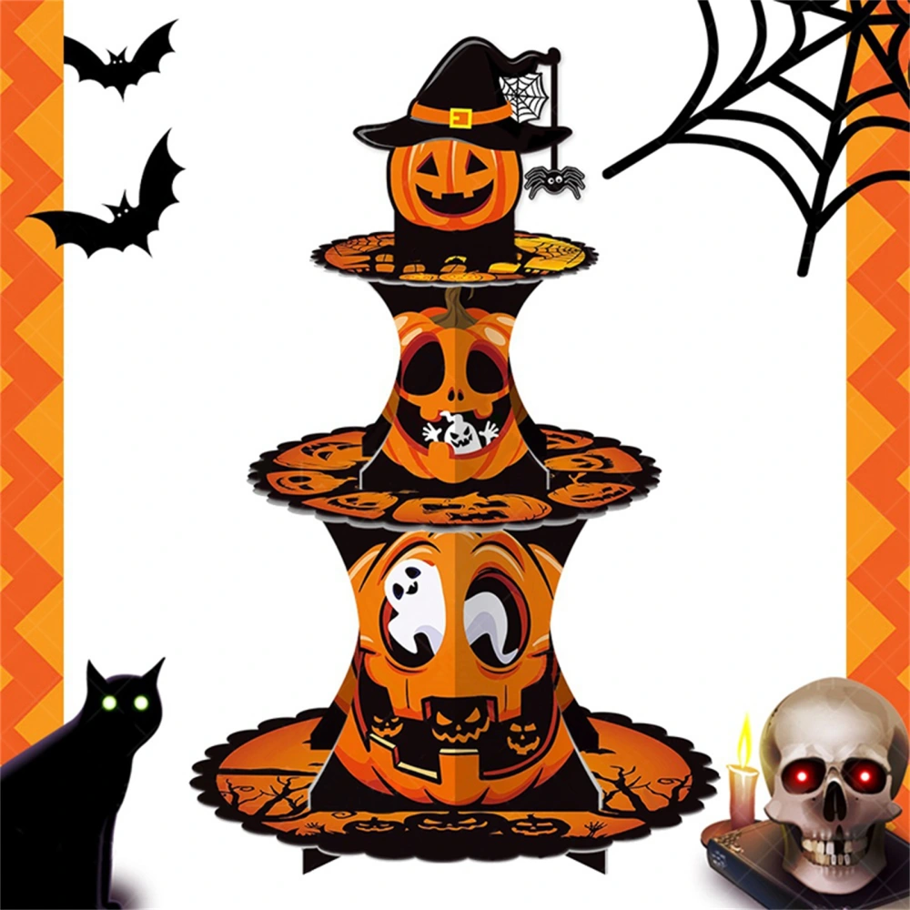 Halloween Cupcake Stand Decoration 3 Tier Pumpkin Cupcake Tower