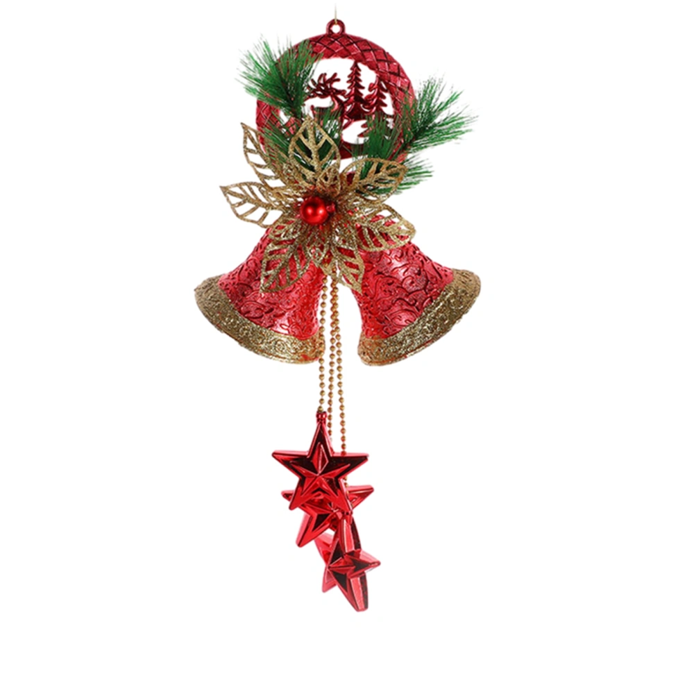 Christmas Tree Bell Pendants with Stars for Christmas Tree Decoration