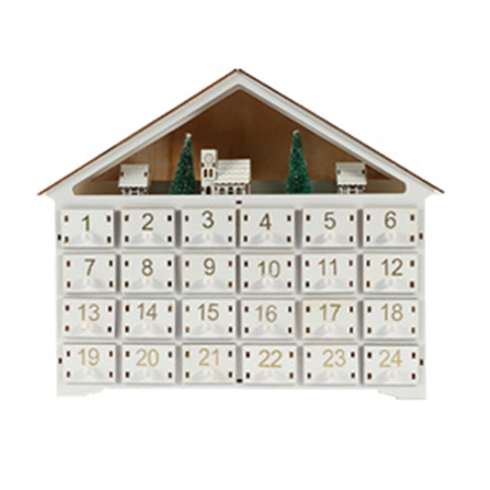 Christmas Advent Calendar LED 24 Days Wooded Countdown Calendar 