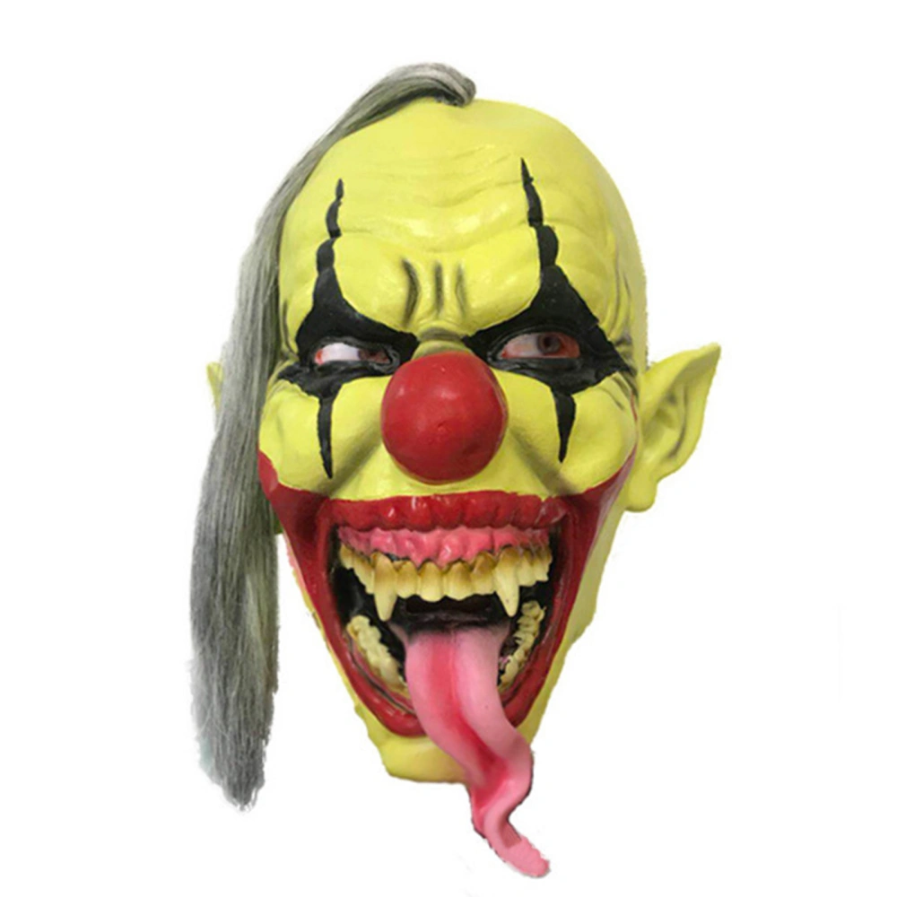 Halloween Clown Headwear Flexible Latex Scary Facewear Party Prop