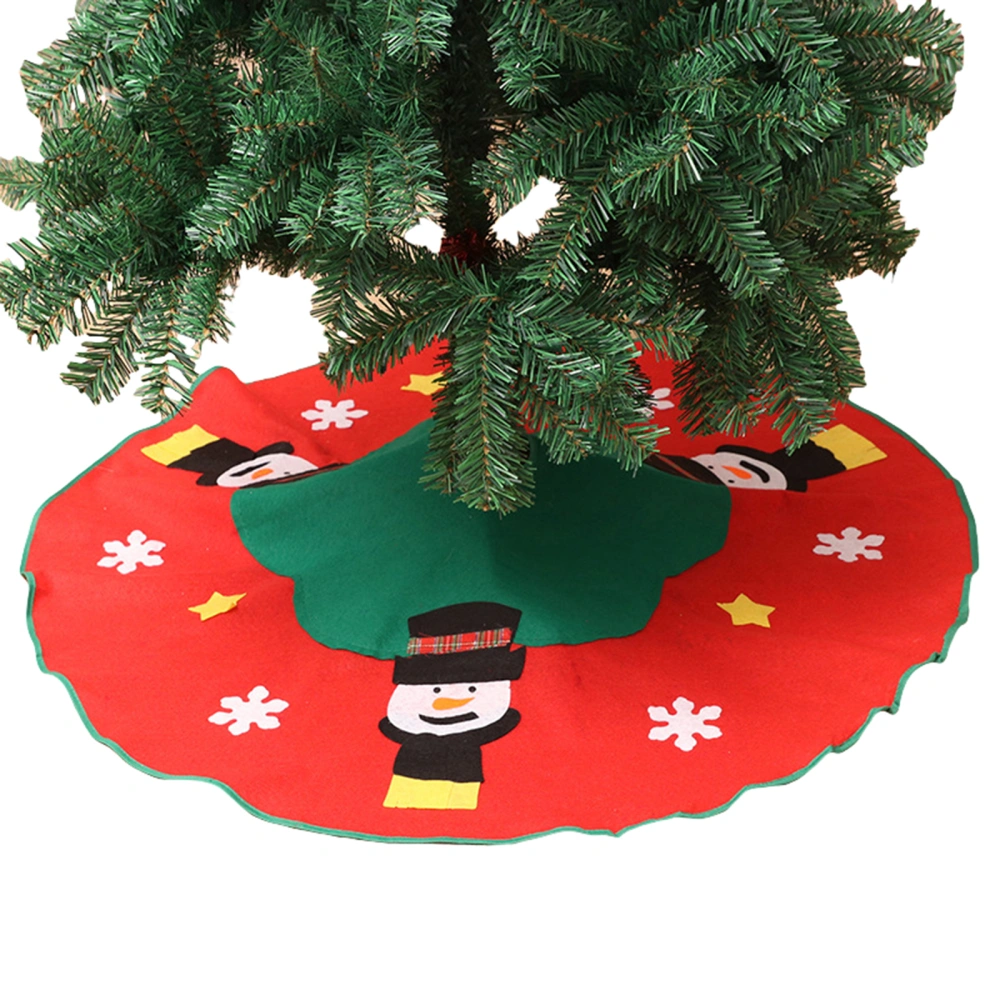 Christmas Tree Collar with Snowman Patch, Christmas Tree Ring