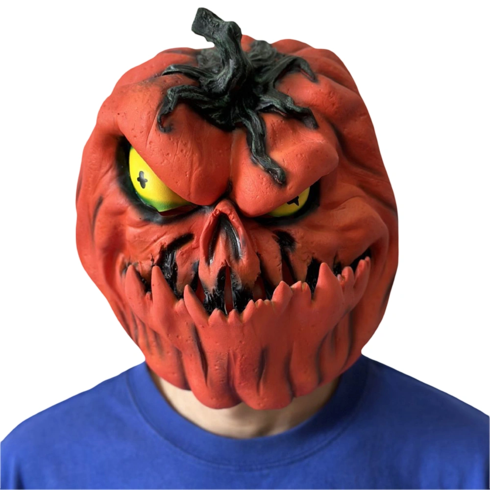 Halloween Pumpkin Headwear Creepy Full Head Pumpkin Headgear